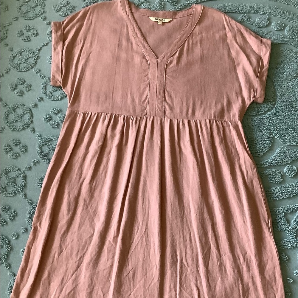 Briggs New York V-Neck Linen Dress